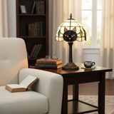 Retro barokk asztali lámpa fekete macskával