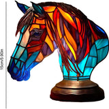 Üveges vitrázs lóval