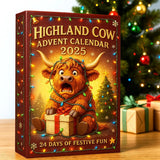 🐮Adventi naptár a Highlanderrel 2025 🎄✨ – Kézzel készült 3D baba Highlanderrel (24 darab)