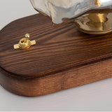 Üvegből készült asztali lámpa jégkő formájában