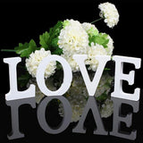 Fehér álló fa betű